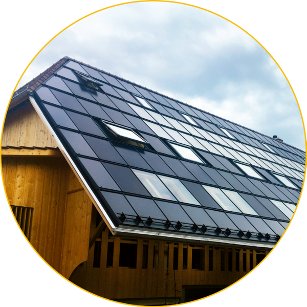 Mögliche Komponenten eines Energiedaches